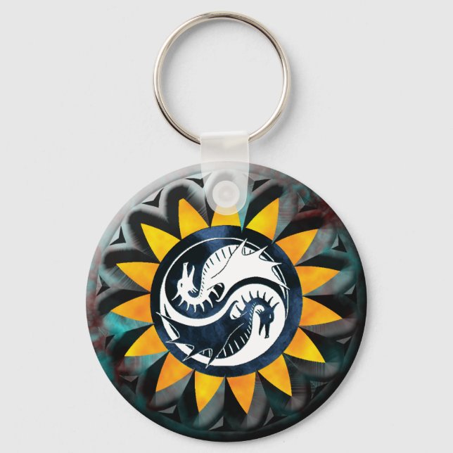 Dragon Yin Yang Key Ring (Front)