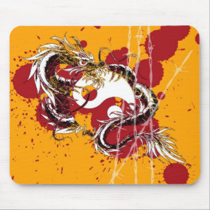 dragon yin yang mouse mat
