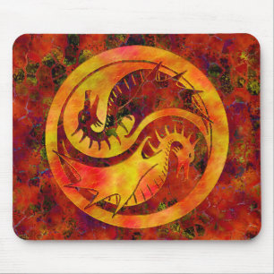 Dragon Yin Yang Mouse Mat