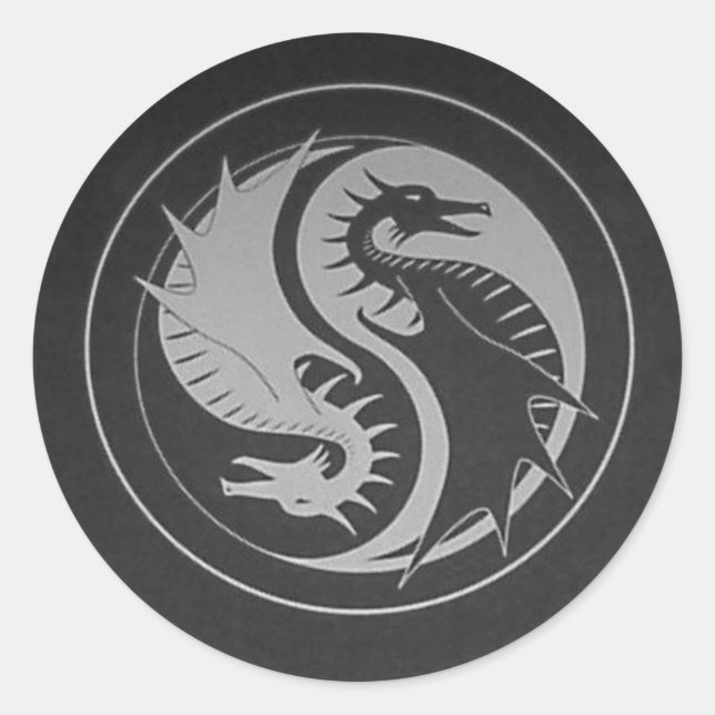 Dragon Yin/Yang Sticker (Front)