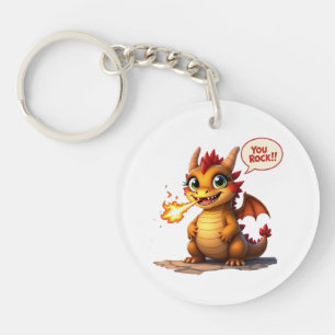 Dragon You Rock Key Ring