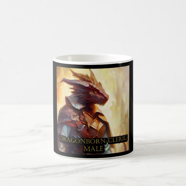Dragonborn Cleric Male Coffee Mug (Center)