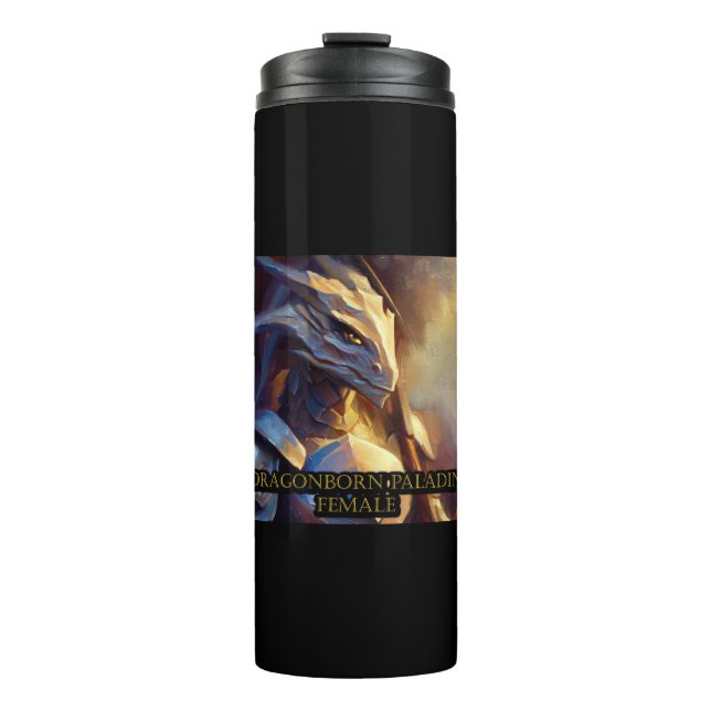 Dragonborn Paladin Female Thermal Tumbler (Front)