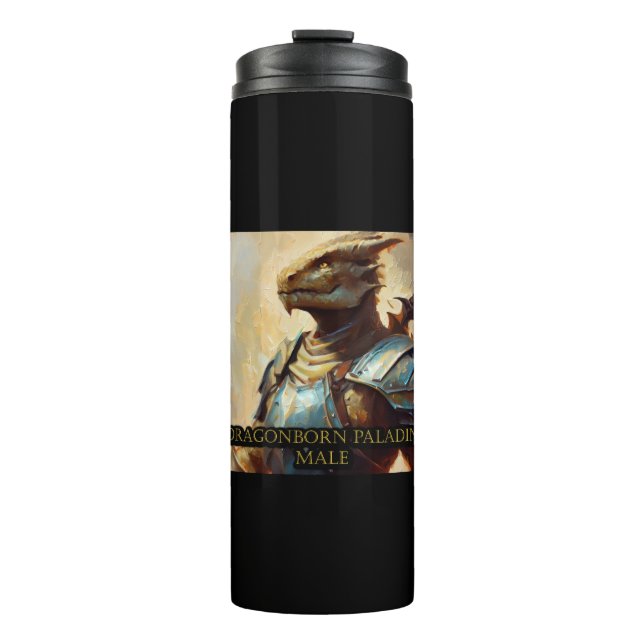 Dragonborn Paladin Male Thermal Tumbler (Front)