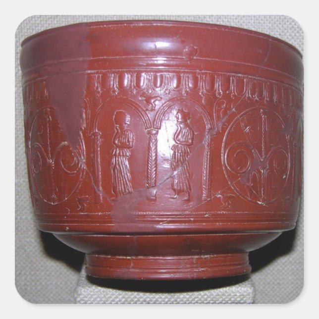 Dragondorff cup, from Graufesenque, c.150 BC (terr Square Sticker (Front)