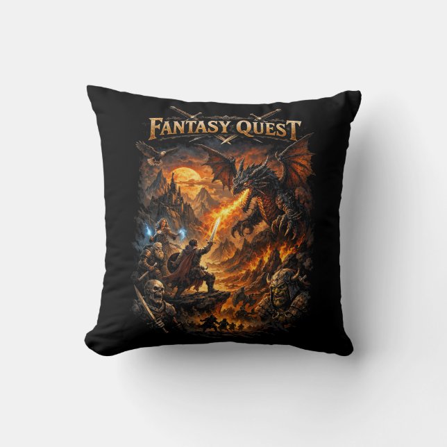 Dragonfire Quest Cushion (Front)