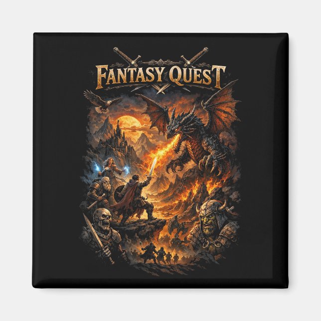 Dragonfire Quest Magnet (Front)
