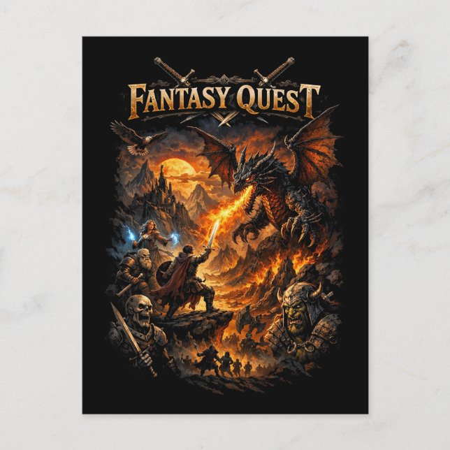 Dragonfire Quest Postcard (Front)