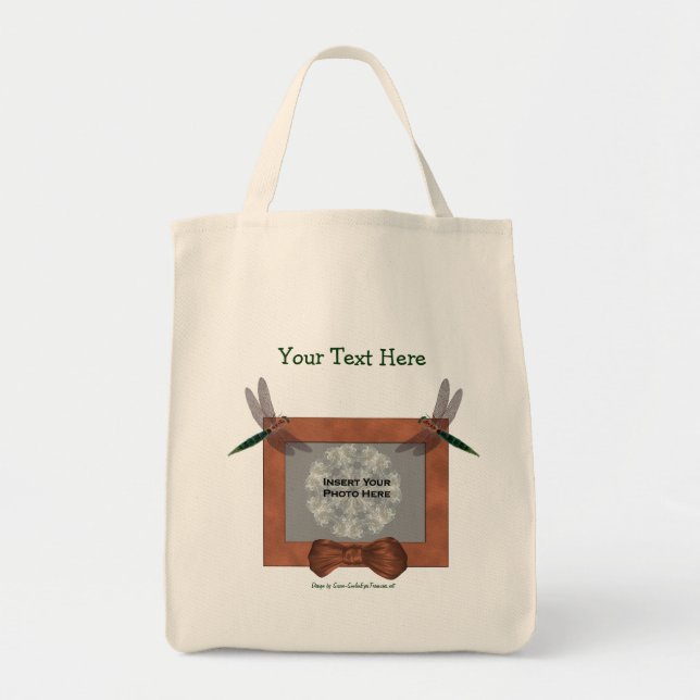 Dragonflies Add Your Photo Template Tote Bag (Front)