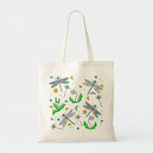 Dragonflies and Dandelions Tote Bag