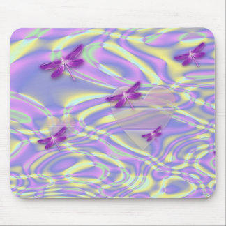 Dragonflies and Hearts Mouse Mat