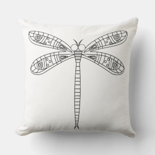 Dragonflies and Lilies - Fabric Painting Cushion