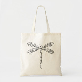 Dragonflies and Lilies Tote to Paint Bag