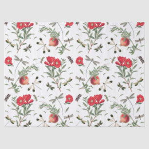 Dragonflies and Pomegranates Pattern Decoupage Tissue Paper