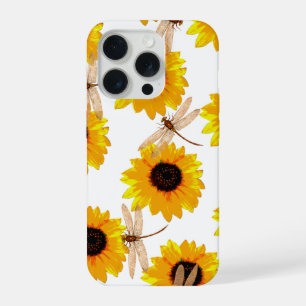 Dragonflies And Sunflowers, iPhone 15 Pro Case