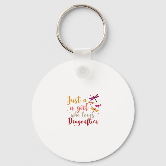 Dragonflies Animals Women Gift Idea Dragonfly (1) Key Ring (Front)