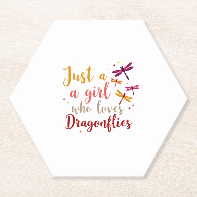 Dragonflies Animals Women Gift Idea Dragonfly (1) Paper Coaster (Front)
