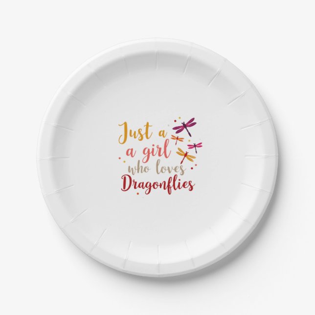 Dragonflies Animals Women Gift Idea Dragonfly (1) Paper Plate (Front)
