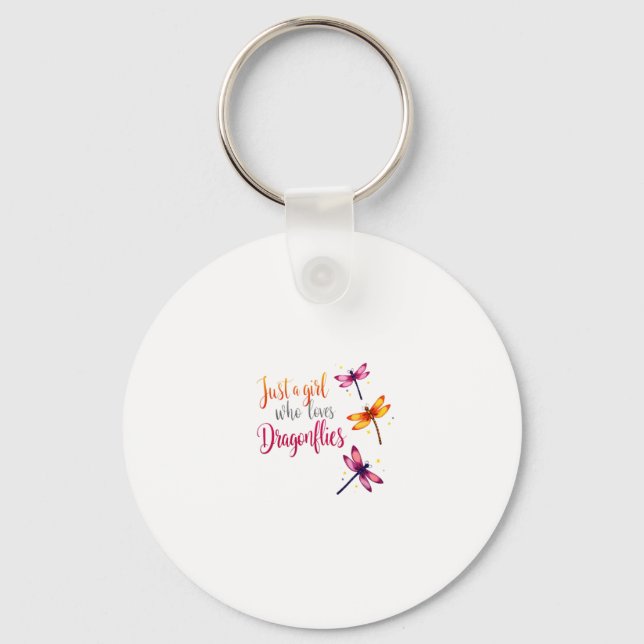 Dragonflies Animals Women Gift Idea Dragonfly (2) Key Ring (Front)