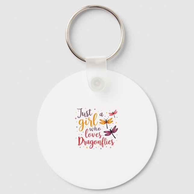 Dragonflies Animals Women Gift Idea Dragonfly (4) Key Ring (Front)