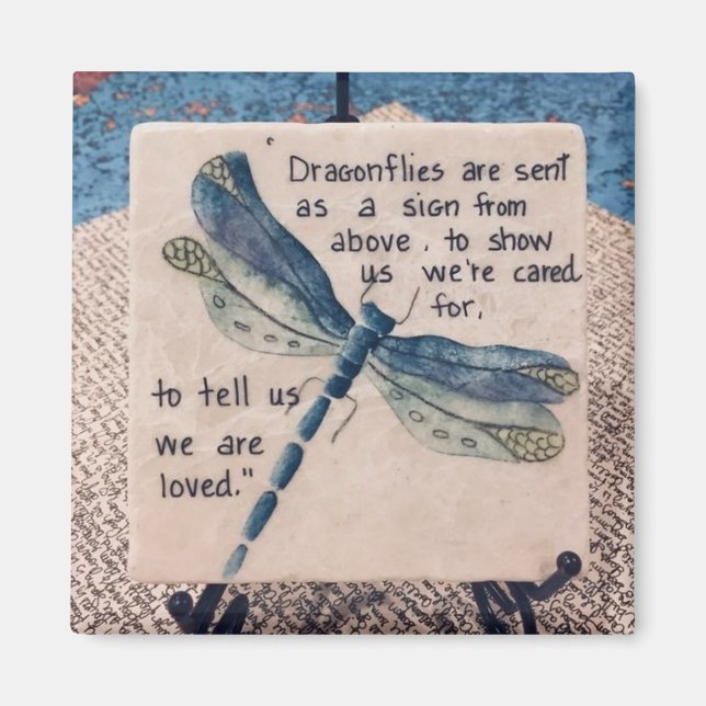 Dragonflies are sent from Above Magnet (Front)