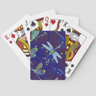 Dragonflies Blue Playing Cards