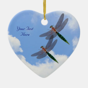 Dragonflies Blue Sky Customisable Ornament