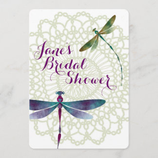 Dragonflies Bridal Shower Custom Invitations