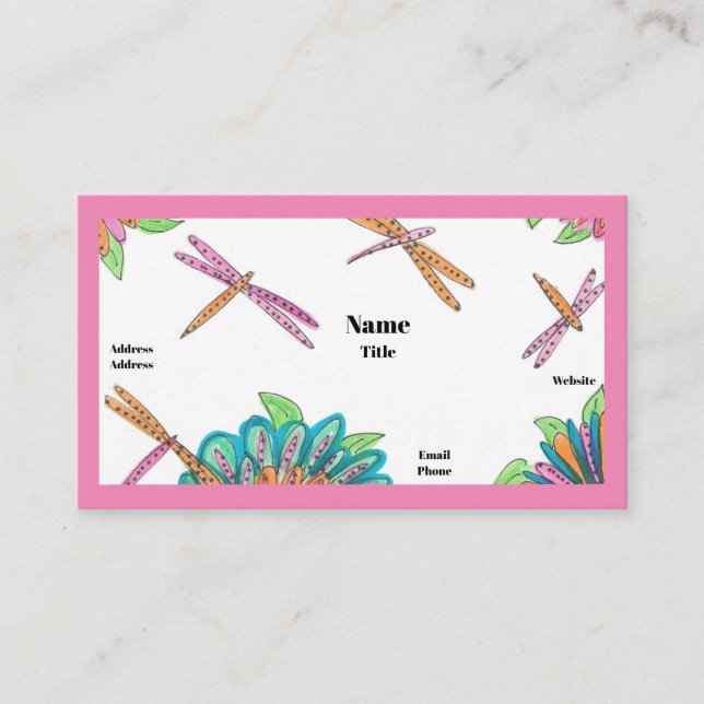 Dragonflies Business Cards (Front)