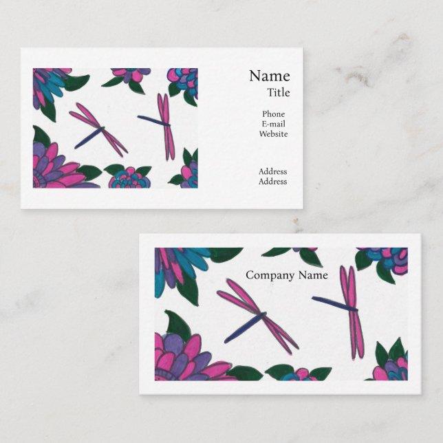 Dragonflies Business Cards (Front/Back)