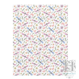 Dragonflies & Butterflies Scrapbook Paper