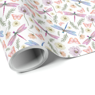 Dragonflies & Butterflies Wrapping Paper