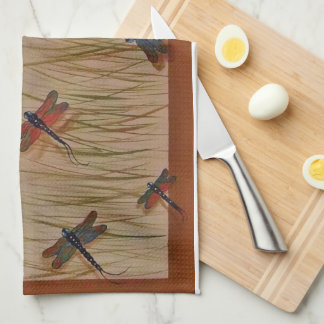 dragonflies "Dancing in the Marsh" Towel