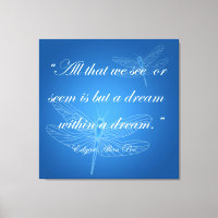 Dragonflies Dream Dragonfly Quote Canvas