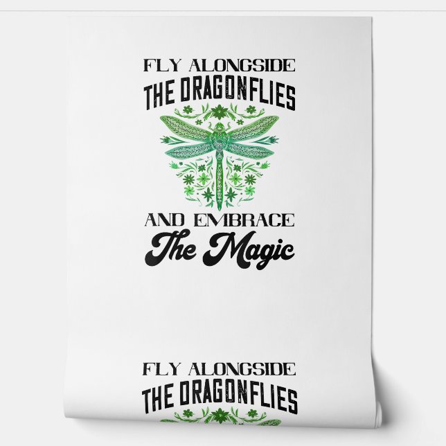 Dragonflies Embrace The Magic Nature Insect Dragon Wallpaper (Unrolling)