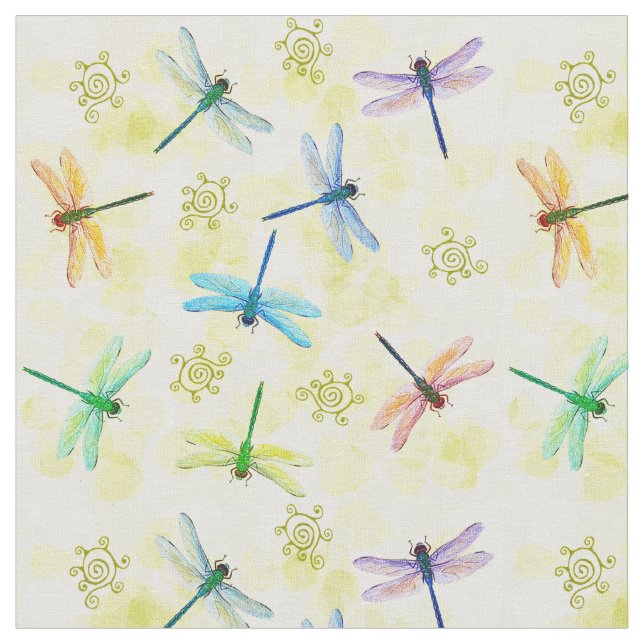Dragonflies Fabric (Close Up)