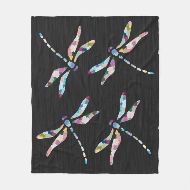 Dragonflies Fleece Blanket (Front)