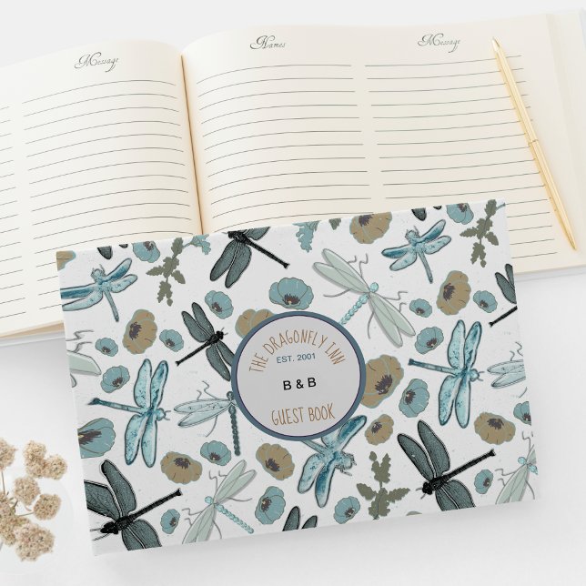 Dragonflies Floral Vacation Home Guest Book (Dragonflies Floral Vacation Home Guest Book from Jenn's Emporium
)