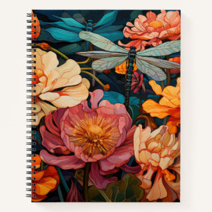 Dragonflies Flower Notebook
