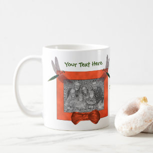 Dragonflies Frame Add Photo Personalised Coffee Mug