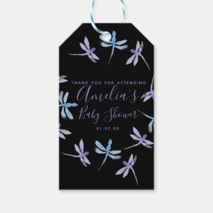 Dragonflies Hand Painted Baby Shower Gift Tags