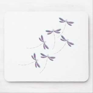 Dragonflies in flight mouse mat