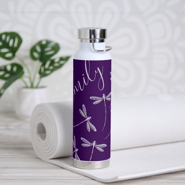 Dragonflies in flight personalised  water bottle (Yoga)
