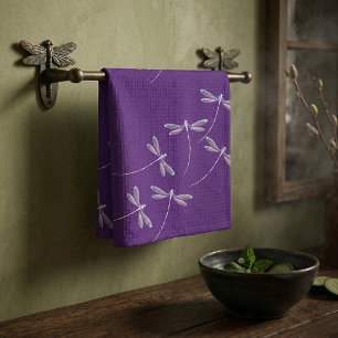 Dragonflies in flight towel