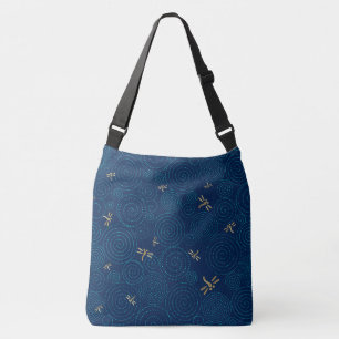 dragonflies in the rain crossbody bag
