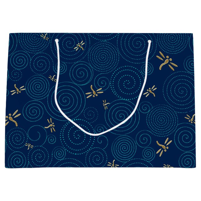 dragonflies in the rain large gift bag (Front)