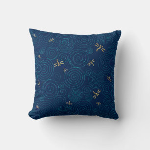 dragonflies in the rain throw pillow