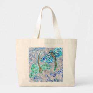Dragonflies Large Tote Bag