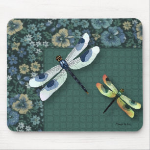Dragonflies Mousepad (Pansies)