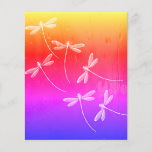 Dragonflies on water